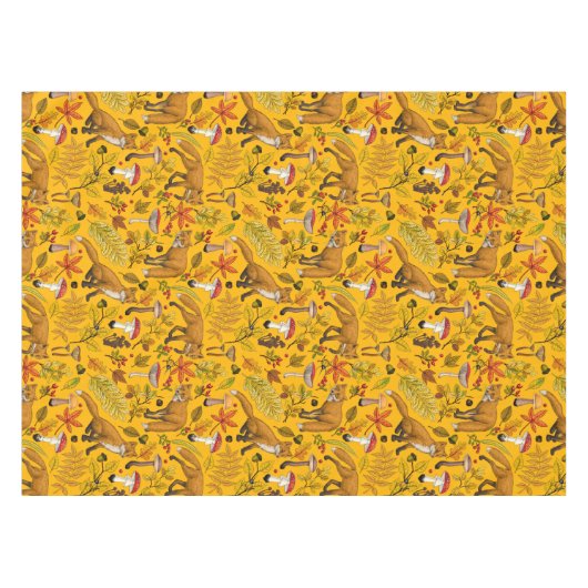 Nappe Renard d'automne sur orange (Devant (Horizontal))