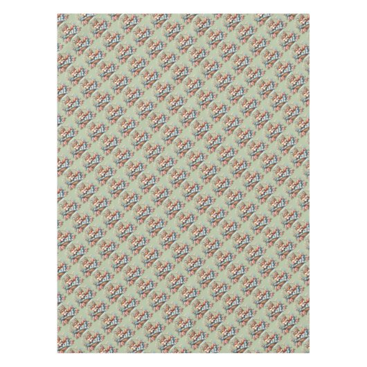 Nappe Renard floral en panier avec courtepointe et fleur (Devant)