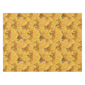 Nappe Renards et papillons sur orange (Devant (Horizontal))