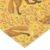 Nappe Renards et papillons sur orange (Angle)