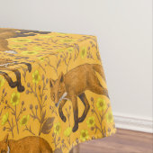 Nappe Renards et papillons sur orange (In Situ)