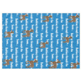 Nappe Renne de Noël bleu blanc (Devant (Horizontal))
