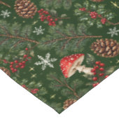 Nappe Repas de Noël dans la forêt de champignons (Angle)