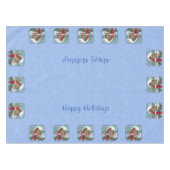 Nappe Repas de Noël des cardinaux bleu (Devant (Horizontal))