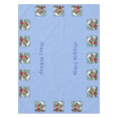 Nappe Repas de Noël des cardinaux bleu (Devant)