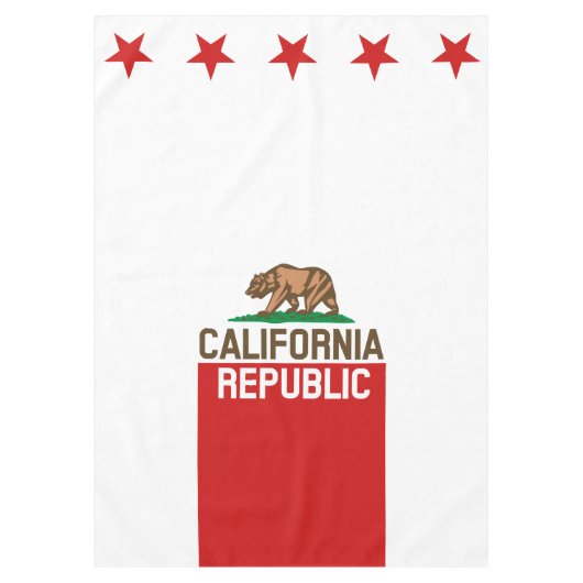 Nappe RÉPUBLIQUE DE CALIFORNIE Drapeau d'État Red Star D (Devant)