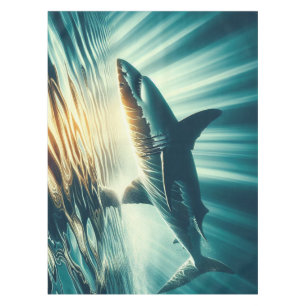 Nappe Requin dans la mer bleue profonde & soleil