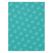 Nappe Restaurant Turquoise personnalisé Commerce Logo Bu (Devant)