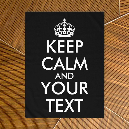 Nappe Restez calme et continuez - Créez votre propre