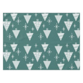 Nappe Retro 1950 Arbres de Noël Vert Turquoise (Devant (Horizontal))