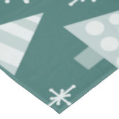 Nappe Retro 1950 Arbres de Noël Vert Turquoise (Angle)