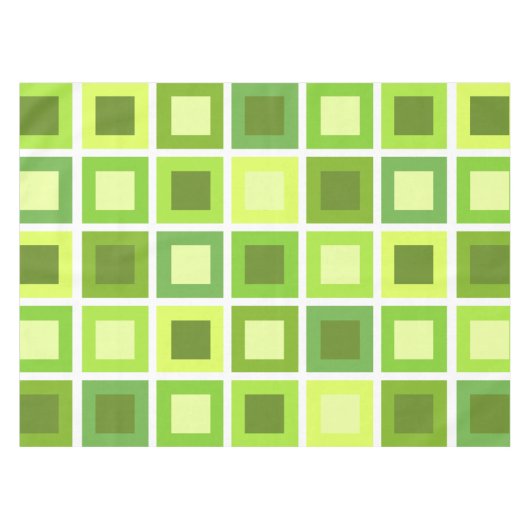 Nappe Retro 1950 Carreaux Motif Chartreuse Green (Devant (Horizontal))