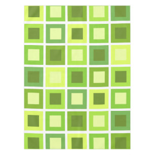 Nappe Retro 1950 Carreaux Motif Chartreuse Green
