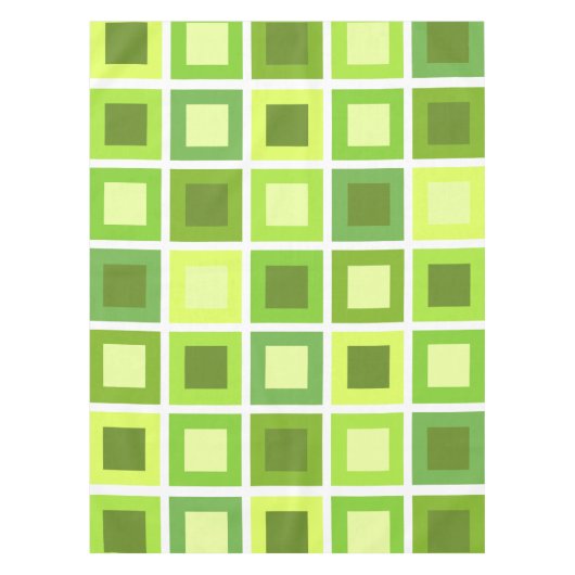 Nappe Retro 1950 Carreaux Motif Chartreuse Green (Devant)