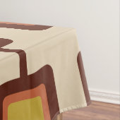 Nappe Retro 1960 Arrondi Carré jaune orange (In Situ)