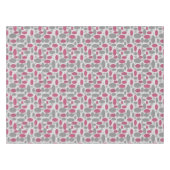 Nappe rétro, années 60, pois, gris et rose (Devant (Horizontal))