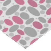Nappe rétro, années 60, pois, gris et rose (Angle)