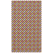 Nappe Retro Automne Fleurs Motif Bleu (Devant)