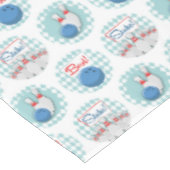 Nappe Retro Bowling Motif Pins de balle (Angle)