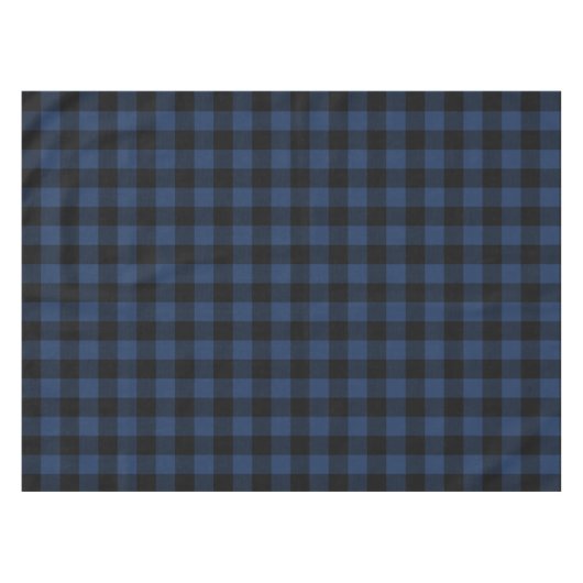 Nappe Retro Buffalo Plaid Tartan Motif Black Navy Bleu (Devant (Horizontal))