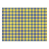 Nappe Retro Buffalo Plaid Tartan Motif jaune bleu  (Devant (Horizontal))