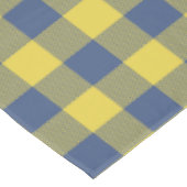 Nappe Retro Buffalo Plaid Tartan Motif jaune bleu  (Angle)