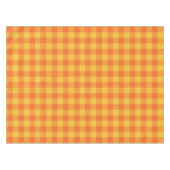Nappe Retro Buffalo Plaid Tartan Motif Jaune Orange (Devant (Horizontal))