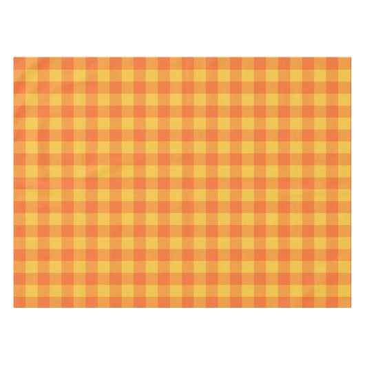 Nappe Retro Buffalo Plaid Tartan Motif Jaune Orange (Devant (Horizontal))