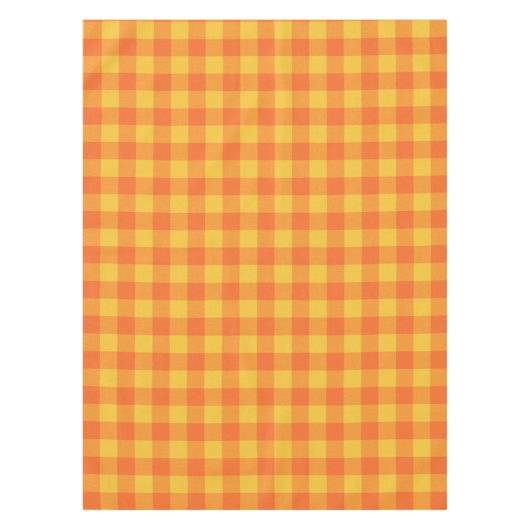 Nappe Retro Buffalo Plaid Tartan Motif Jaune Orange (Devant)