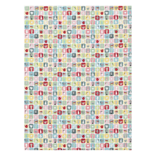 Nappe Retro Coffee Pots and Cups (Devant)