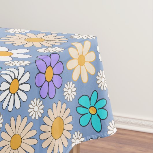 Nappe Retro Daisy Motif Simple.01. L Blue BG (In Situ)