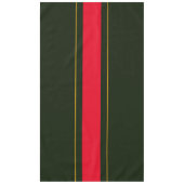 Nappe Retro Deep Forest Green Red Brown Racing Stripes (Devant)