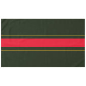 Nappe Retro Deep Forest Green Red Brown Racing Stripes (Devant (Horizontal))