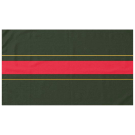 Nappe Retro Deep Forest Green Red Brown Racing Stripes (Devant (Horizontal))