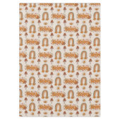 Nappe Rétro Funky Marron et Tourbillon d'Art Rose (Devant)
