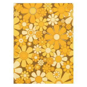 Nappe Retro Garden Joyeux 60s les années 70 motif floral