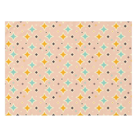 Nappe Retro geometric pattern with teal, orange, black (Devant (Horizontal))