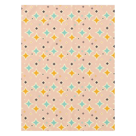 Nappe Retro geometric pattern with teal, orange, black (Devant)