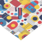 Nappe Retro Géométrique Abstrait Pat#10 Navy Red ID1067 (Angle)