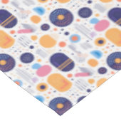 Nappe Rétro Géométrique Abstrait Pat#7 Indigo ID1067 (Angle)