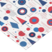 Nappe Retro Géométrique Abstrait Pat#9 Navy Red ID1067 (Angle)