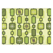 Nappe Rétro graphique géométrique atomique chartreuse (Devant (Horizontal))