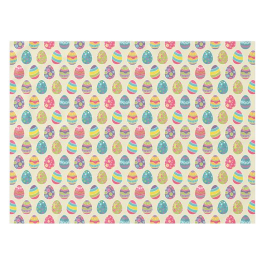 Nappe Rétro jour heureux chic de Pâques d'oeufs de (Devant (Horizontal))