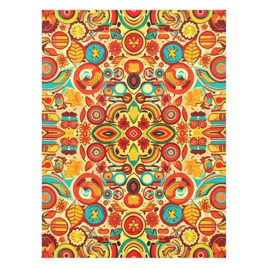 Nappe Retro les années 70 Super Automne Éléments Motif (Devant)