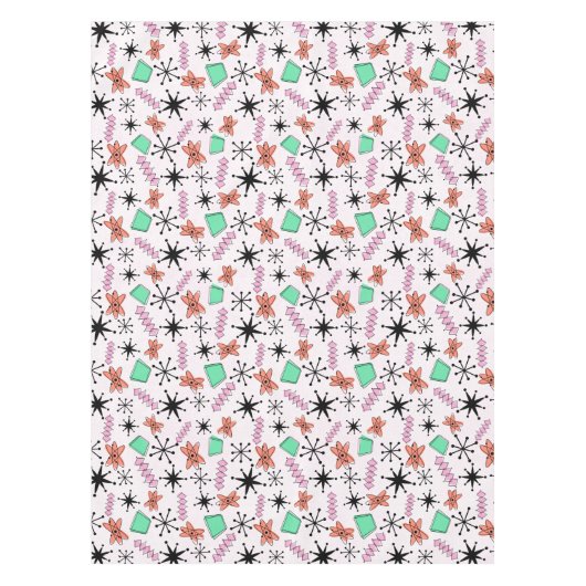Nappe Rétro MCM rose orange vert noir (Devant)