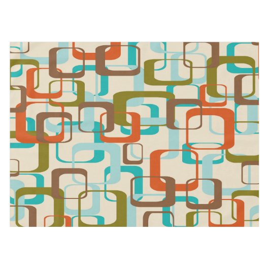 Nappe Retro Mid Century Mod Atomic Space Age Teal Olive (Devant (Horizontal))
