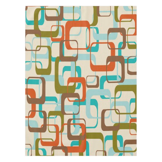 Nappe Retro Mid Century Mod Atomic Space Age Teal Olive (Devant)