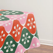 Nappe Retro Mid Mod Atomic Pattern Pink Green Christmas (In Situ)