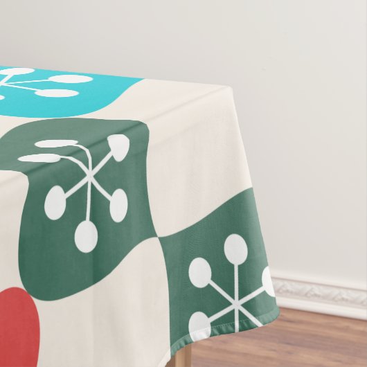 Nappe Retro Mid Mod Motif atomique Coloré Noël (In Situ)