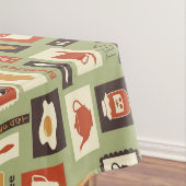 Nappe Rétro motif avec des plats de cuisine pour le (In Situ)